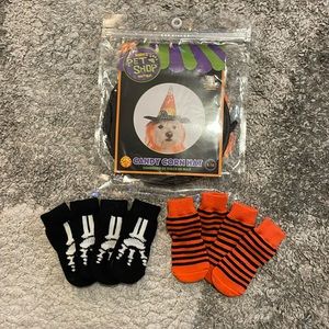 Halloween Dog Socks and Hat